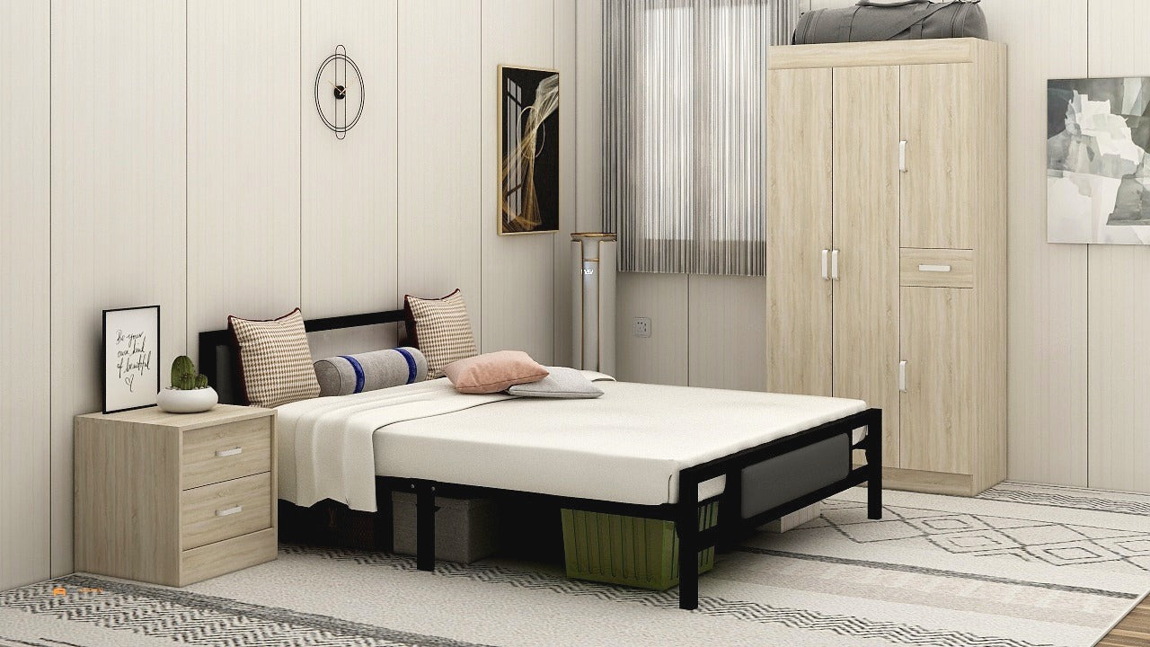 JAMES Single Metal Bed Frame Astro Foam